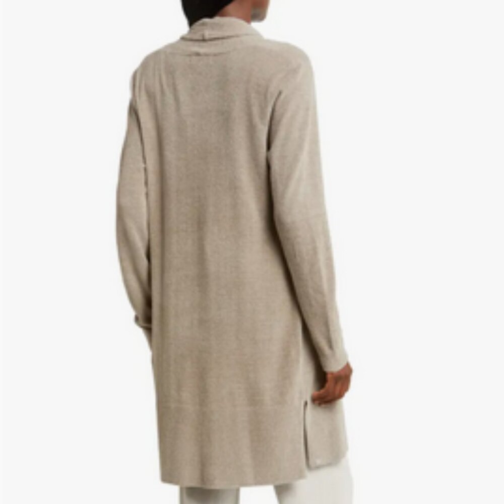 Barefoot Dreams CozyChic Ultra Lite Open Front Cardigan in Nickel NWT Sz: Small - Picture 3 of 15